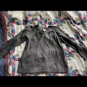 Super Soft Lace-up Sweater